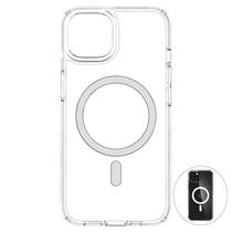 Case para iPhone 15 6.1" (2023) Spigen Crystal Hybrid Magfit White ACS06485 - Crystal Clear