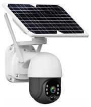 Camera de Seguranca Solar Energy Alert PTZ 2 Antenas Wi-Fi/1080P Branco/Preto (Caixa Feia)