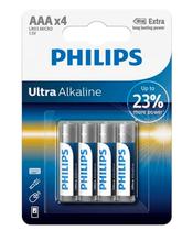 Pilha Philips AAA Ultra Alkalina com 4 - (LR03E4B/97)