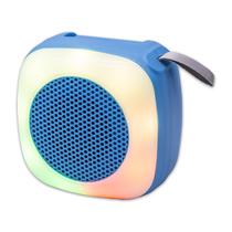 Caixa de Som / Speaker Mobile Multimedia MS-2233BT com Bluetooth / FM Radio / USB / LED Color Full / Recarregavel - Azul