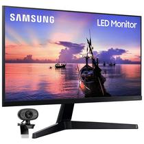 Monitor Samsung 24.0" LF24T350FHLXZX 5MS/75HZ Full HD + Webcam Argontech ARG-WC-9120BK
