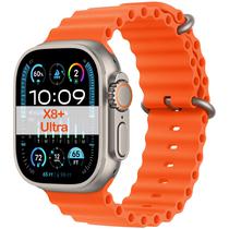 Smartwatch Wearfit Pro X8+ Ultra com Bluetooth - Laranja/Dourado
