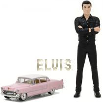 Carro e Figure Greenlight - Cadillac Fleetwood With Elvis Presley Figure 29898 - Ano 1955 - Escala 1/64