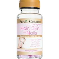 Suplemento Earths Creation Hair, Skin & Nails - 60 Capsulas