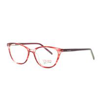 Armacao para Oculos de Grau Feminino Visard HD110 C6 52-16-140MM - Vermelho e Marrom