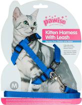Correia de Peito para Gatos Azul - Pawise Kitten Harness With Leash M 28003
