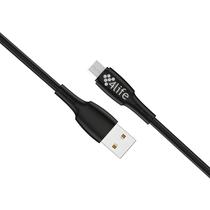 Cabo USB-A para Micro USB 4LIFE FLWAM1B - Preto 1 Metro