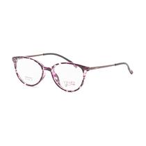 Armacao para Oculos de Grau Visard TR8009 C4 Tam. 49-18-138MM - Preto/Animal Print
