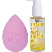 Kit Removedor de Maquiagem Oil Cleansing+ Esponja Soft Blender Ruby Rose