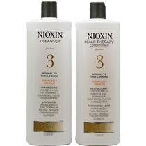 Nioxin Duo System NO3 Colored Hair Light Thinning Shampoo + Condicionador 1LT