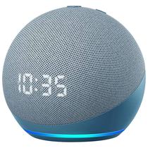 Speaker Amazon Echo Dot 4A Geracao com Wi-Fi/Bluetooth/Relogio LED/Alexa - Blue (Deslacrado)