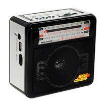 Radio Portatil AM/FM/SW Megastar RX-1405BT 500 Watts P.M.P.O com Bluetooth - Prata/Preto