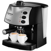 Cafeteira Eletrica Mondial Espresso Coffee Cream Premium C-08 com 2L/800W/220V - Preto/Prata