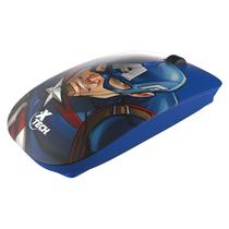 Mouse Xtech Edicao Captain America XTM-M340CA - Sem Fio - 1600 Dpi - 4 Botoes - Azul