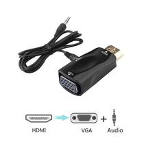 Adaptador HDMI A VGA Conversor c/Audio P2 ( Mini )