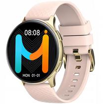Smartwatch Imilab Imiki KW66 Pro com Bluetooth - Dourado/Rosa