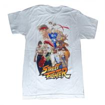 Camiseta Street Fighter Branca - Tamanho P