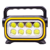 Lanterna LED Luo LU-311 Multifuncional / 3 Modos de Iluminacao / Recarregavel USB / Solar - Preto/ Amarelo