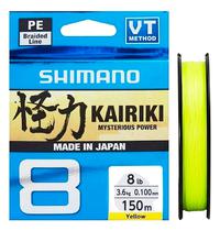 Linha Multifilamento Shimano Kairiki 8LB 0.100MM 150M - Amarelo
