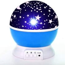 Lampada LED Star Master Projection Luminaria Infantil Projetor Estrelar / Luas / Galaxia - Azul
