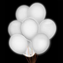 Baloes de LED Iluminados Branco Liso 5PCS