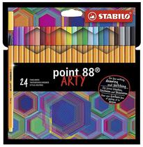 Caneta Fineliner Stabilo Point 88 0.4MM Arty 8824-1-20 (24 Cores)