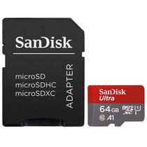 Cartao de Memoria Micro SD Sandisk Ultra 64GB Classe 10 A1 U1 Uhd - SDSQUAB-064G-GN6MA