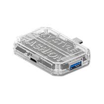 Adaptador 4LIFE FL3H USB-C / 3 Em 1 / HDMI / USB 3.0 / USB-C PD - Transparente