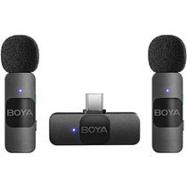 Microfone Sem Fio Boya BY-V20 (2TX+1RX) USB-C - Preto