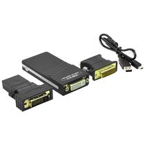 Kit Adaptador Multi-Display Mini USB 2.0 para DVI Femea / DVI Macho para HDMI Femea / DVI Macho para VGA - Preto