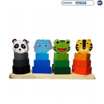 Brinquedo Educativo Infantil - Bloques de Animais - Colorido - F0093
