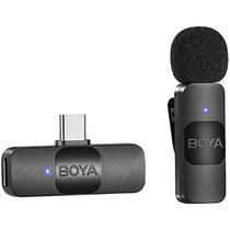 Microfone Sem Fio Boya BY-V10 (1TX+1RX) USB-C - Preto