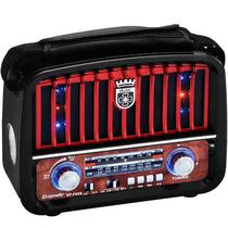 Radio Portatil Ecopower EP-F95 AM/FM Bluetooth - Vermelho/Preto