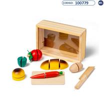Brinquedo Educativo Infantil de Madeira - Comida - F0325