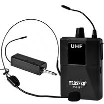 Sistema de Microfone Sem Fio Prosper P-6187 com 1 Microfone / Uhf - Preto
