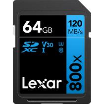 Memoria SD Lexar 800X Blue Series 120-30 MB/s C10 U3 V30 64 GB (LSD0800064G-Bnnnu)