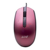 Mouse Wired Optical Dpi Luo LU-3049 com Fio / 1000DPI / USB-A - Vermelho/Preto