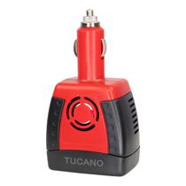 Transformador Tucano - 150W - 220V - para Carro - Preto e Vermelho