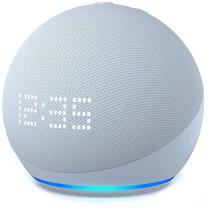 Amazon Echo Dot 5 Gen com Relogio  Azul