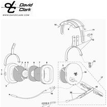 David Clark Parts Headpad Assembly 10133G-41