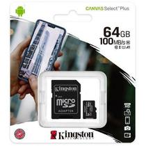 Cartao Micro SD 64GB Kingston Canvas C10 100MBPS.