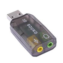 Placa de Som USB Audio 5.1 Channel - Suporta 3D