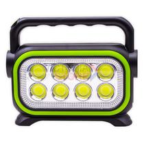 Lanterna LED Luo LU-311 Multifuncional / 3 Modos de Iluminacao / Recarregavel USB / Solar - Preto/ Verde