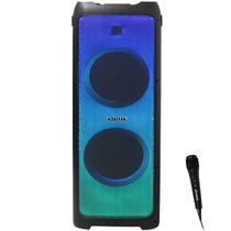 Caixa Karaoke Aiwa Flame Line AWPOK300D 10" 3.000 Watts P.M.P.O com Bluetooth/USB e Radio FM - Preta