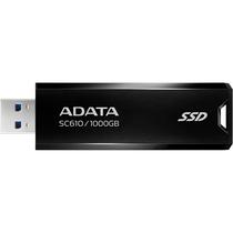 SSD Externo Adata SC610 Plug & Go 550/550 MB/s 1 TB (SC610-1000G-CBK/RD) - Preto