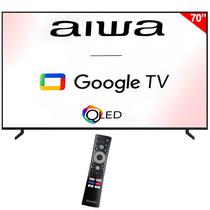 Smart TV Qled 70" Aiwa AW70B4QFG 4K Ultra HD Google TV Wi-Fi/Bluetooth com Conversor Digital
