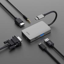 Hub USB-C Wiwu Alpha 513 HPV, 5 Em 1, Multiplas Portas 4K HDMI + 3,5 MM Carregador PD+ USB 3.0+ VGA