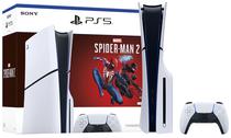 Console Sony Playstation 5 Slim CFI-2015 Disk 1TB SSD Marvel's Spider-Man 2 - Black/White (Caixa Feia)