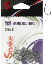 Anzol Snake Maruseigo-Sure Black Nickel 08 (50 Pecas)