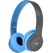 Fone de Ouvido Sem Fio Mox MO-F900 com Bluetooth - Cinza/Azul